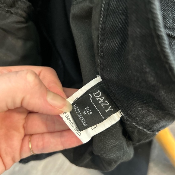 Shein Dazy black denim high waist cropped leg jeans - Picture 5 of 7